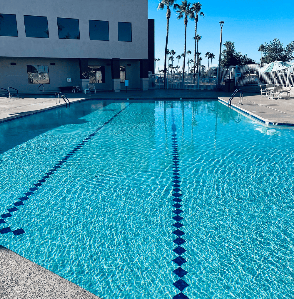 a large pool of water