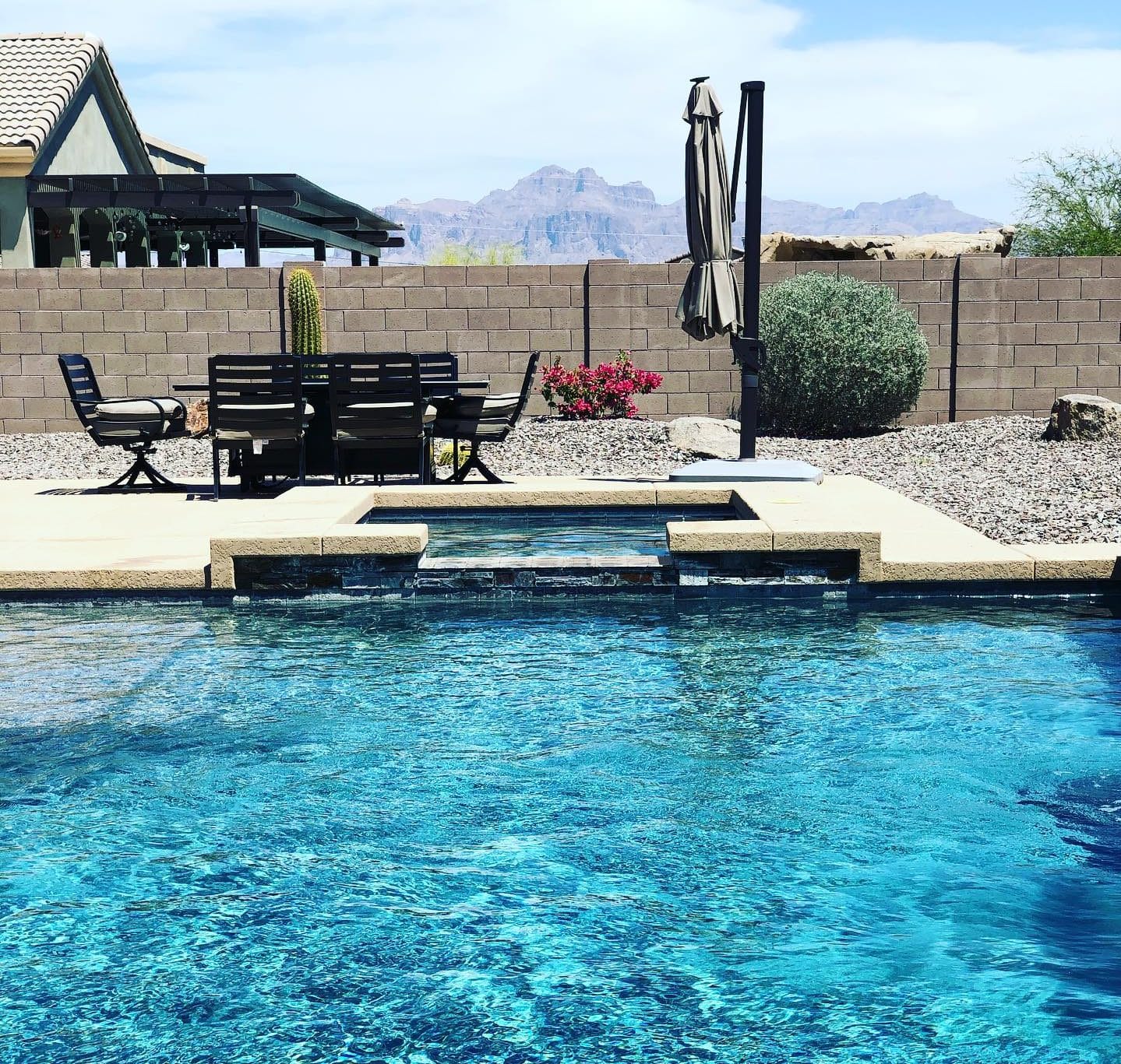 a large pool of water